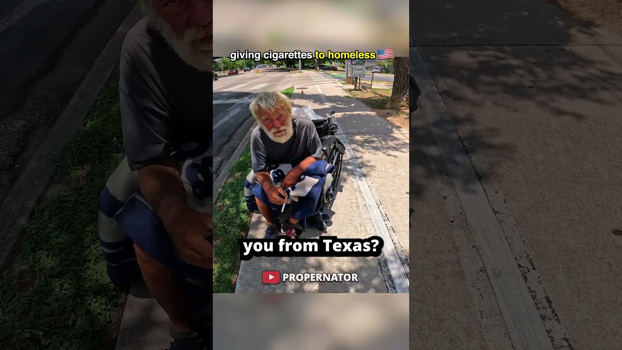 giving cigarettes to a homeless guy 🤠 #usa