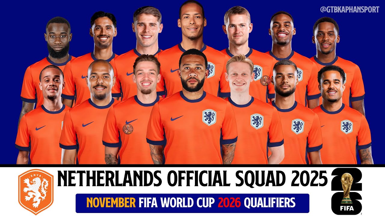 Netherlands's Official Squad for FIFA World Cup 2026 qualifiers | FIFA Day November 2025