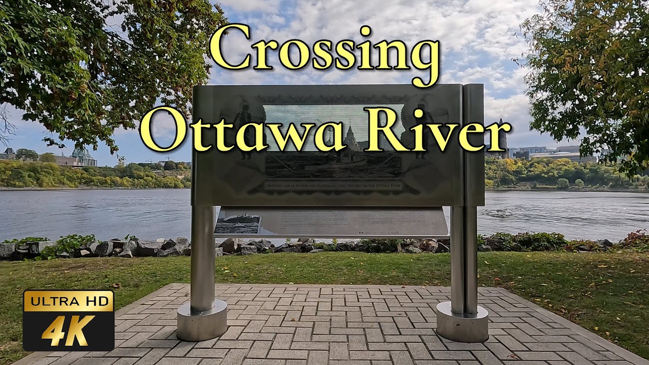🇨🇦 Crossing the Ottawa River - beautiful autumn walking tour in 4K 60fps