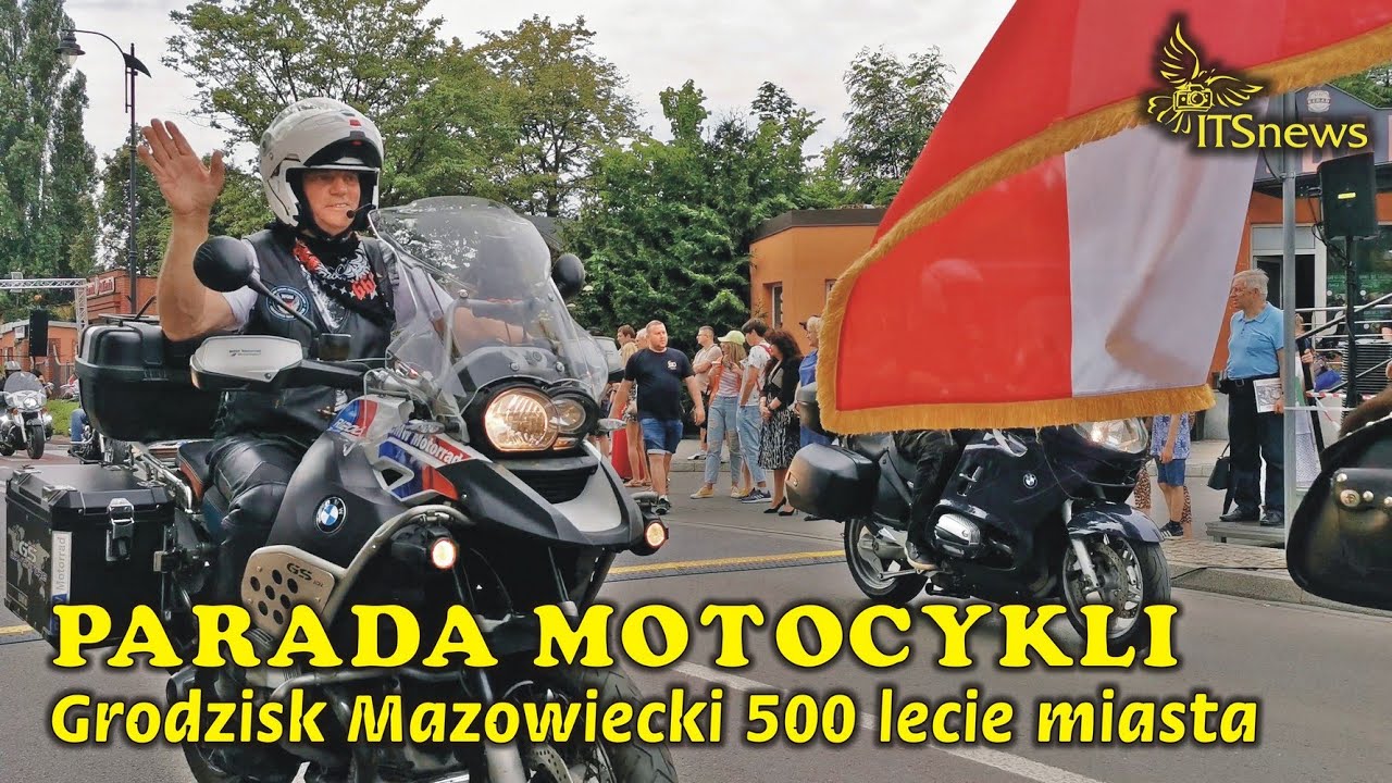 Parada Motocykli 500 lecie otrzymania praw miejskich. Grodzisk Mazowiecki woj. mazowieckie.