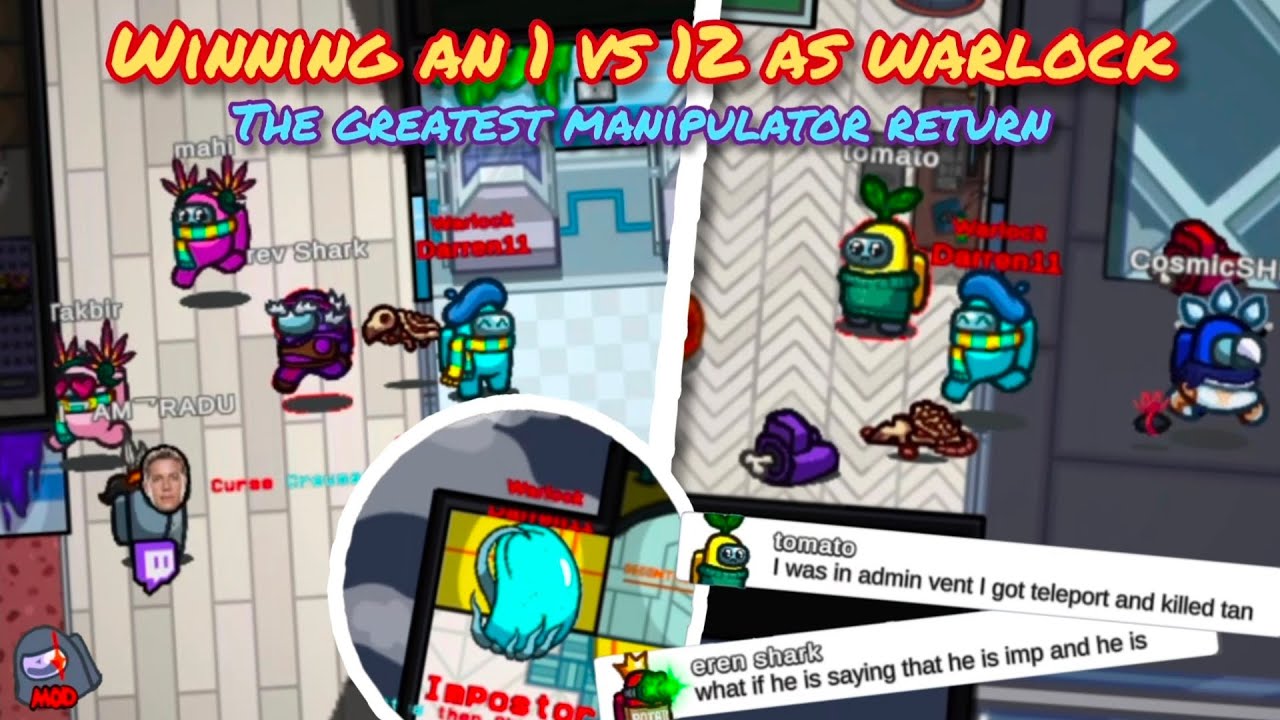 Losing My Temamate At Round 1 and STILL Win Against 12 Players! | Among Us Modded