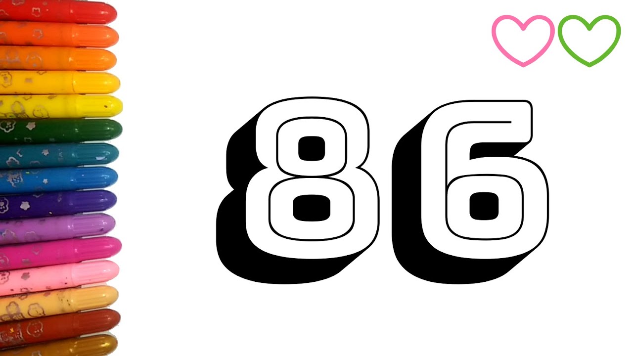 Numberblocks, How to write number 86, How to draw numbers, 123456789, Love Drawing, Numbers Song