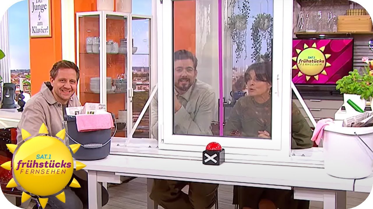 Frühjahrsputz: Welche Fensterseite glänzt mehr? | SAT.1 Frühstücksfernsehen
