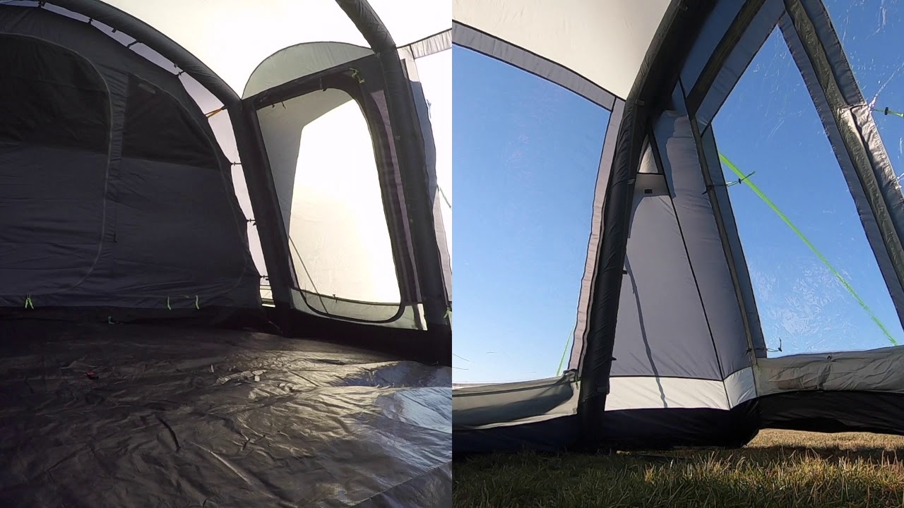 Windtest mit einem Familien-Luftzelt Kampa Croyde 6 Doorout