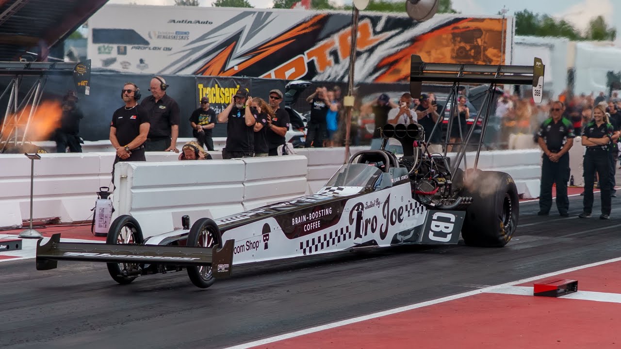 Top Fuel racing at the Meguiar's Drag Festival Mantorp Park 2025
