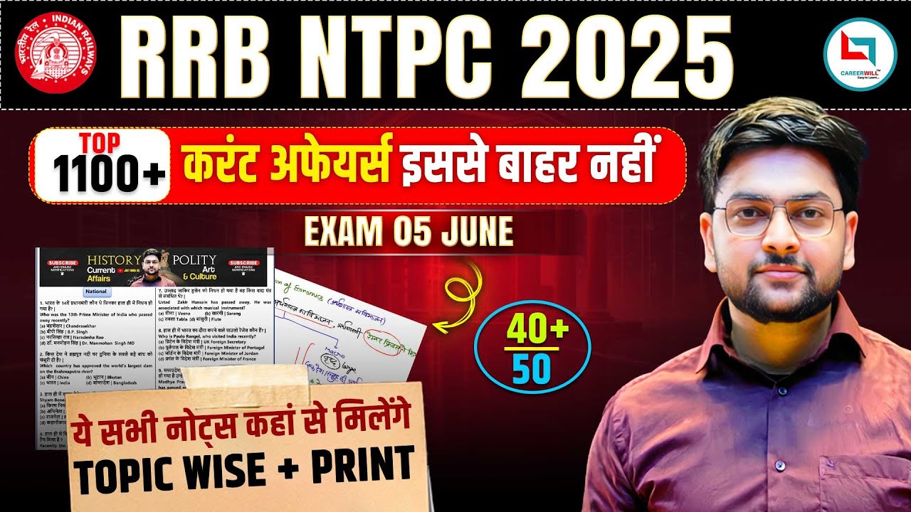 RRB NTPC 2025 | Current Affairs | ULTIMATE Current Affairs Strategy to Crack RRB NTPC Exam