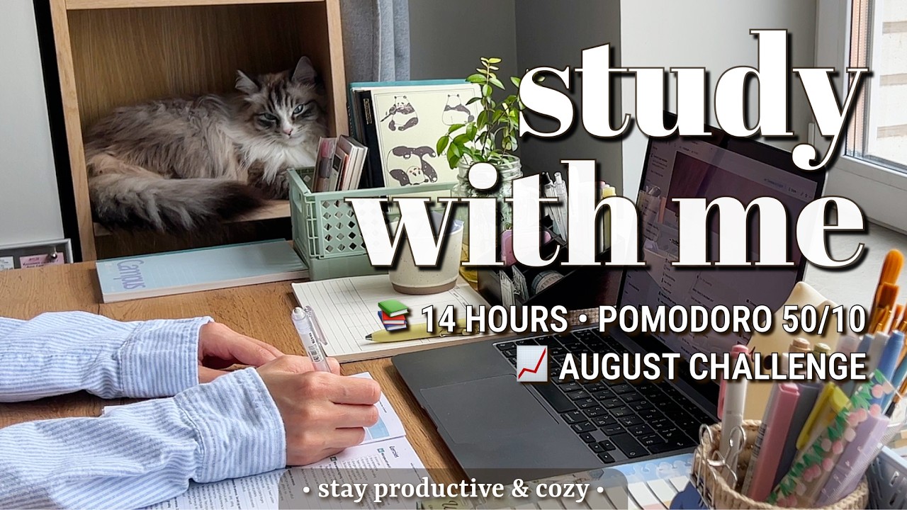STUDY CHALLENGE 14+ HOURS 🔥 Pomodoro 50/10 | Max Focus Session