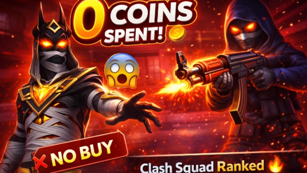 Gun కొనకుండా Match గెలవగలమా? 😱 Free Fire Challenge Telugu #FreeFire #ClashSquadRanked#NoBuyChallenge