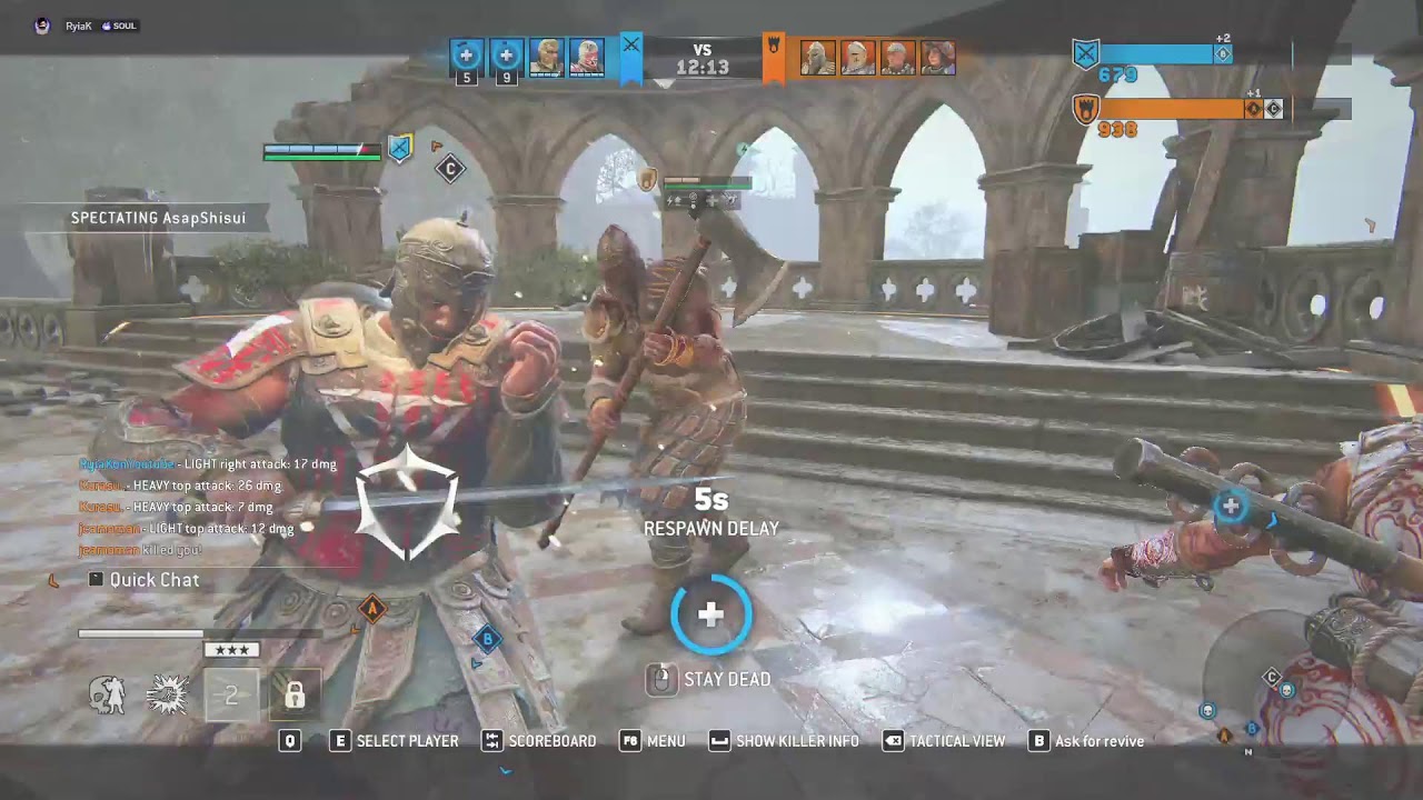 Watch a noob get whooped/whooping on forhonor!