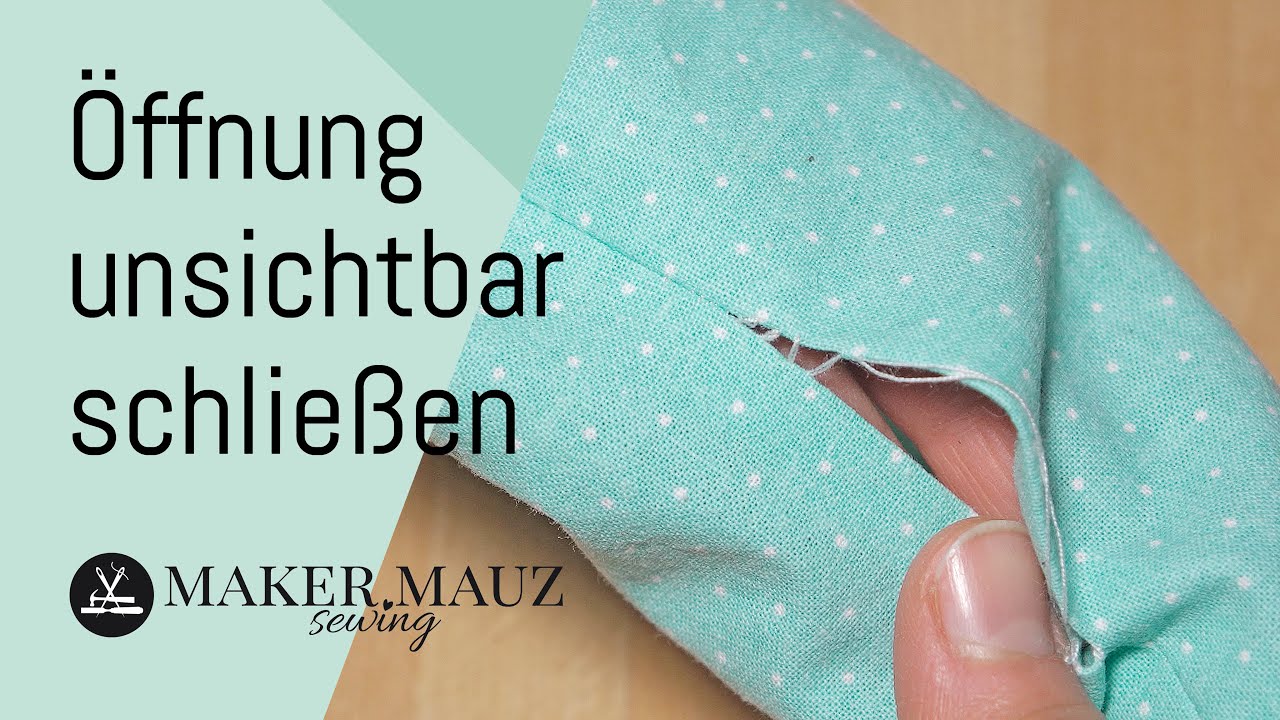 Wende&ouml;ffnung unsichtbar schlie&szlig;en mit Matratzenstich / Leiterstich / Zaubernaht - N&auml;htutorial