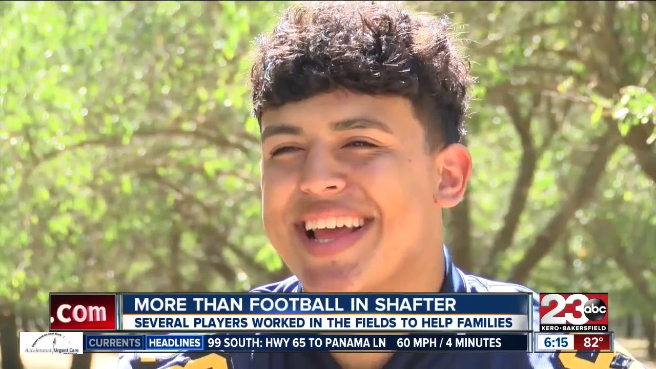 Shafter High football players work in fields to help parents pay bills