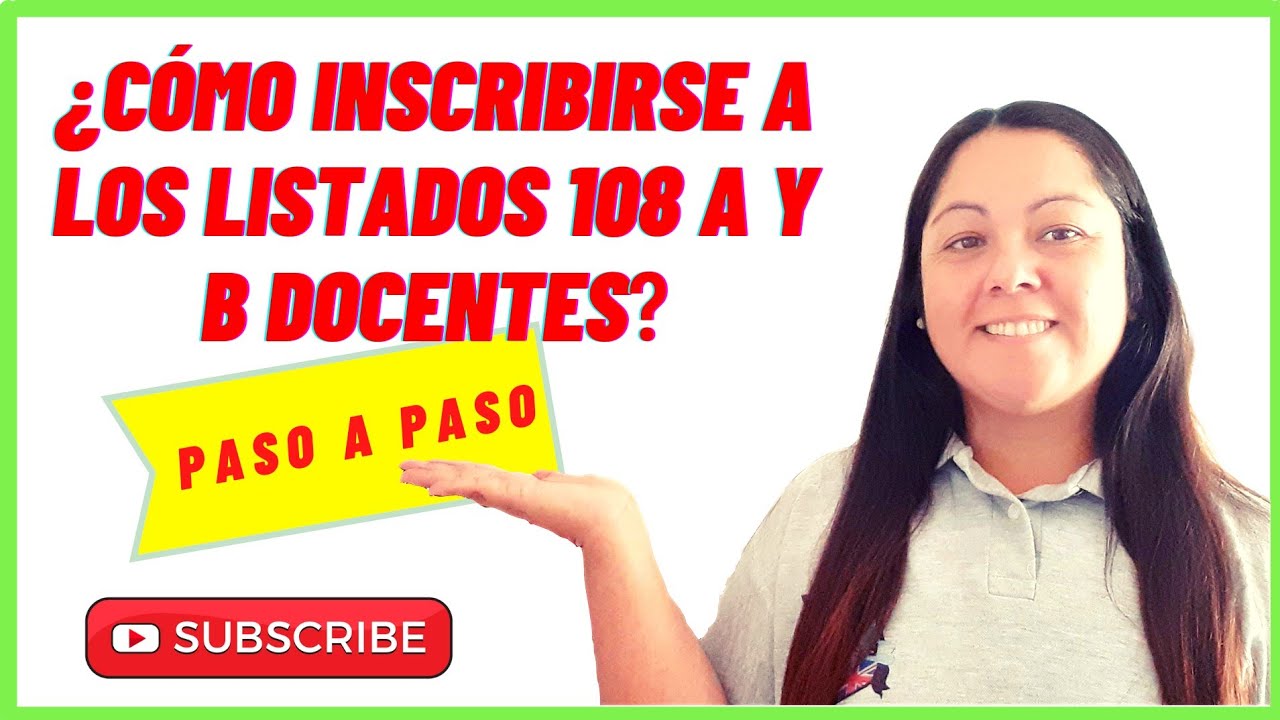 👩‍🏫👨‍🏫 INSCRIPCIÓN INGRESO A LA DOCENCIA▶️LISTADOS 108 A Y B