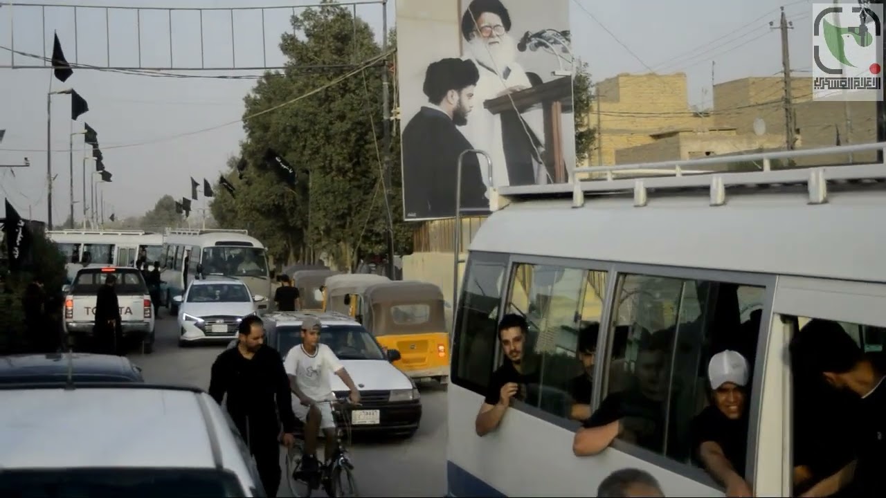 جانب من انطلاق ابناء النهروان الى مدينة الصدر للمشاركة في المهرجان المركزي للسيد الشهيد والنجلين