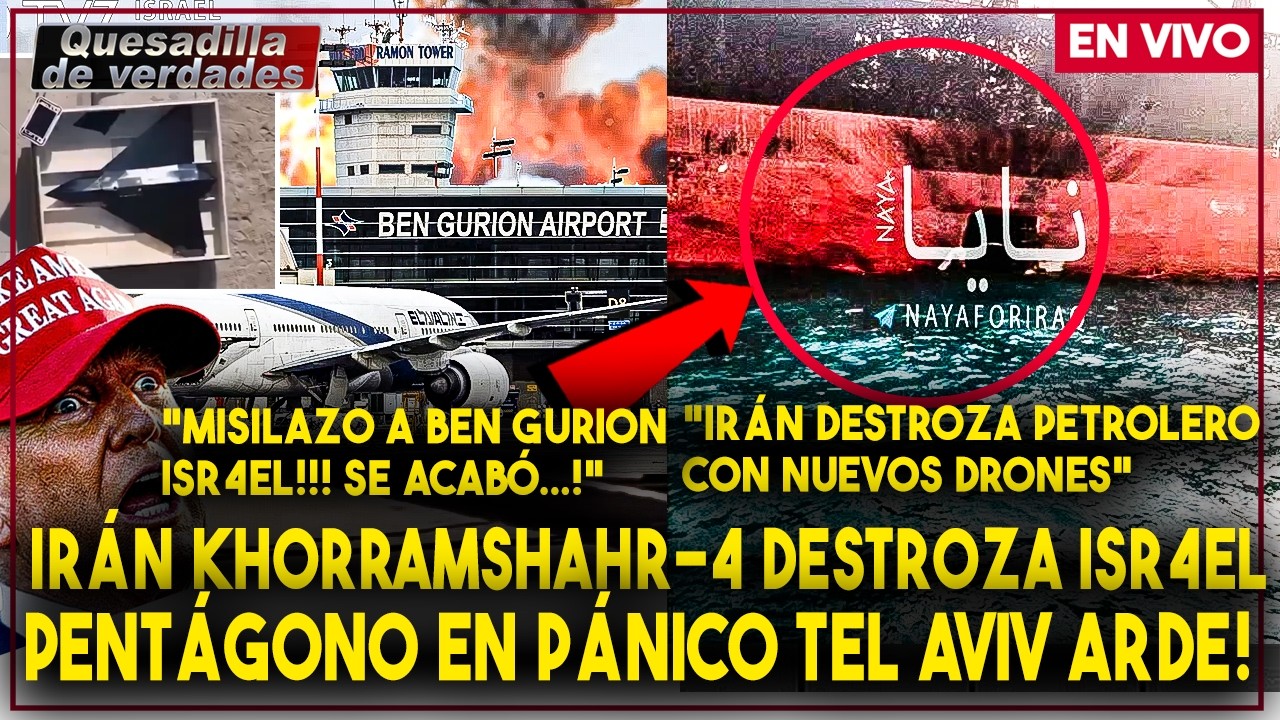 🚨URGENTE AEROPUERTO ISR43L IMPACTADO!!! PENTÁGONO EN PÁNICO! IRÁN MISIL A BUQUE! NUEVAS ARMAS HOY!!!