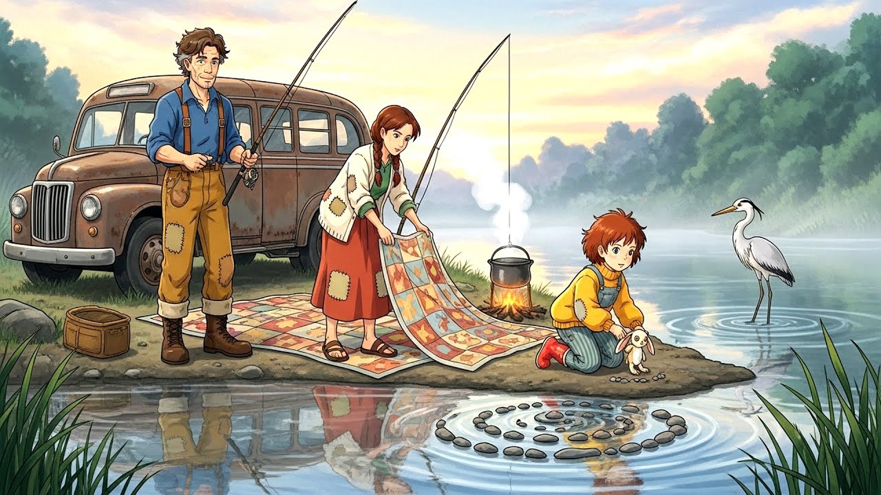 The World Went Silent, We Kept Moving in Our Bus 🚍 | Ghibli-Style Survival