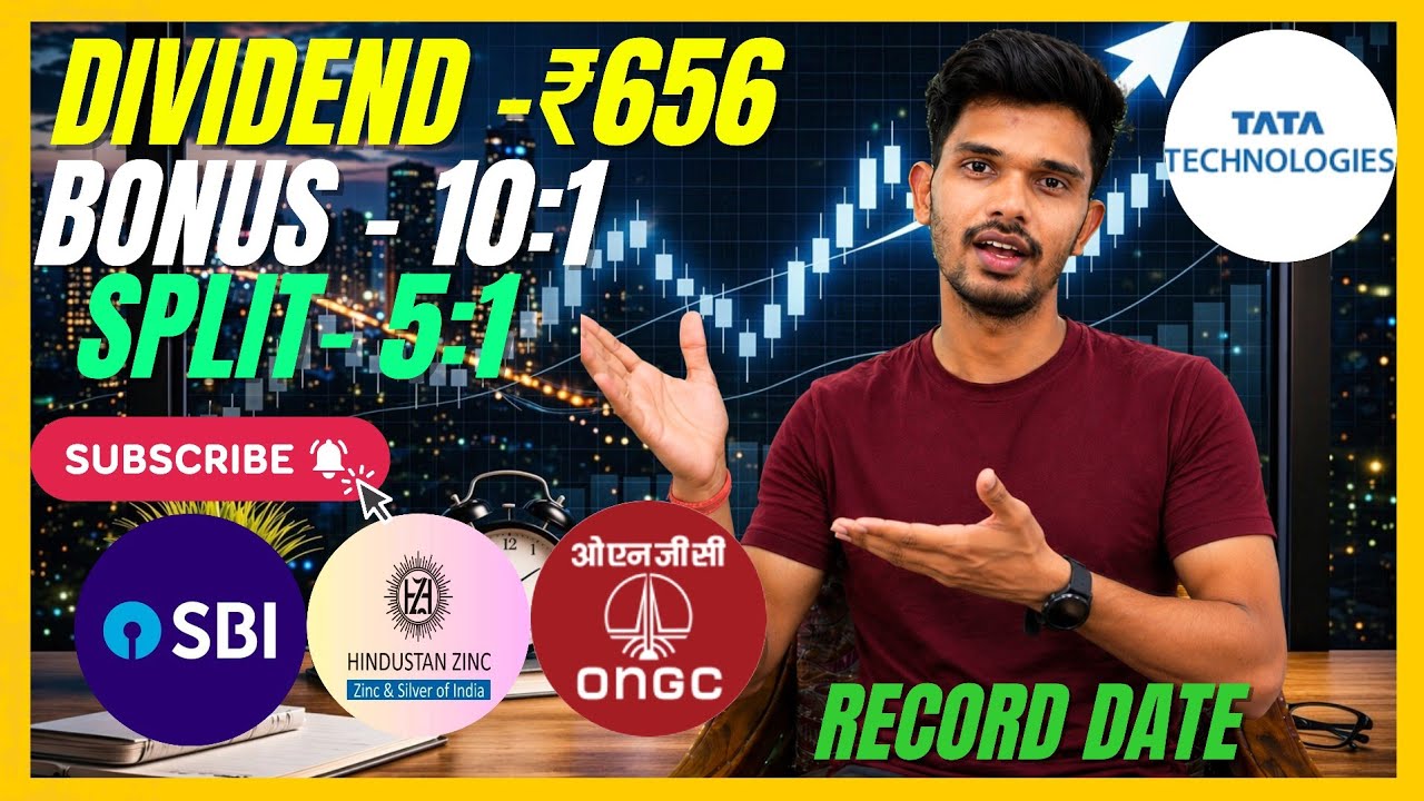 SBI | Hindustan zinc | Tata Technologies | ONGC | Latest Dividend, Bonus और Split Announcement