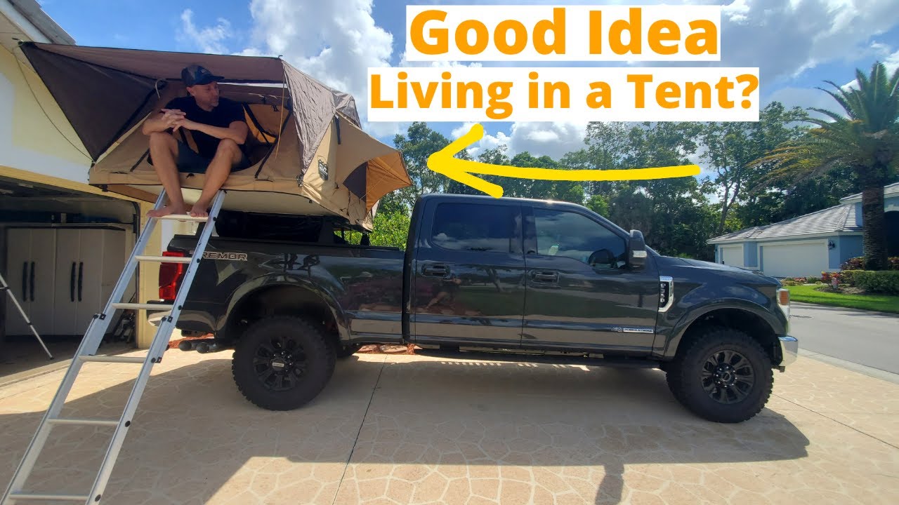 Full Time RVing in a CVT Shasta Roof Top Tent on a Ford F350 Tremor