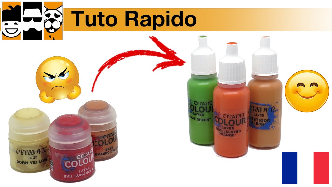 🇫🇷 Tuto Rapido : Changer les Pots de peinture Games Workshop  ! ( Gain d'argent & de Temps ! )