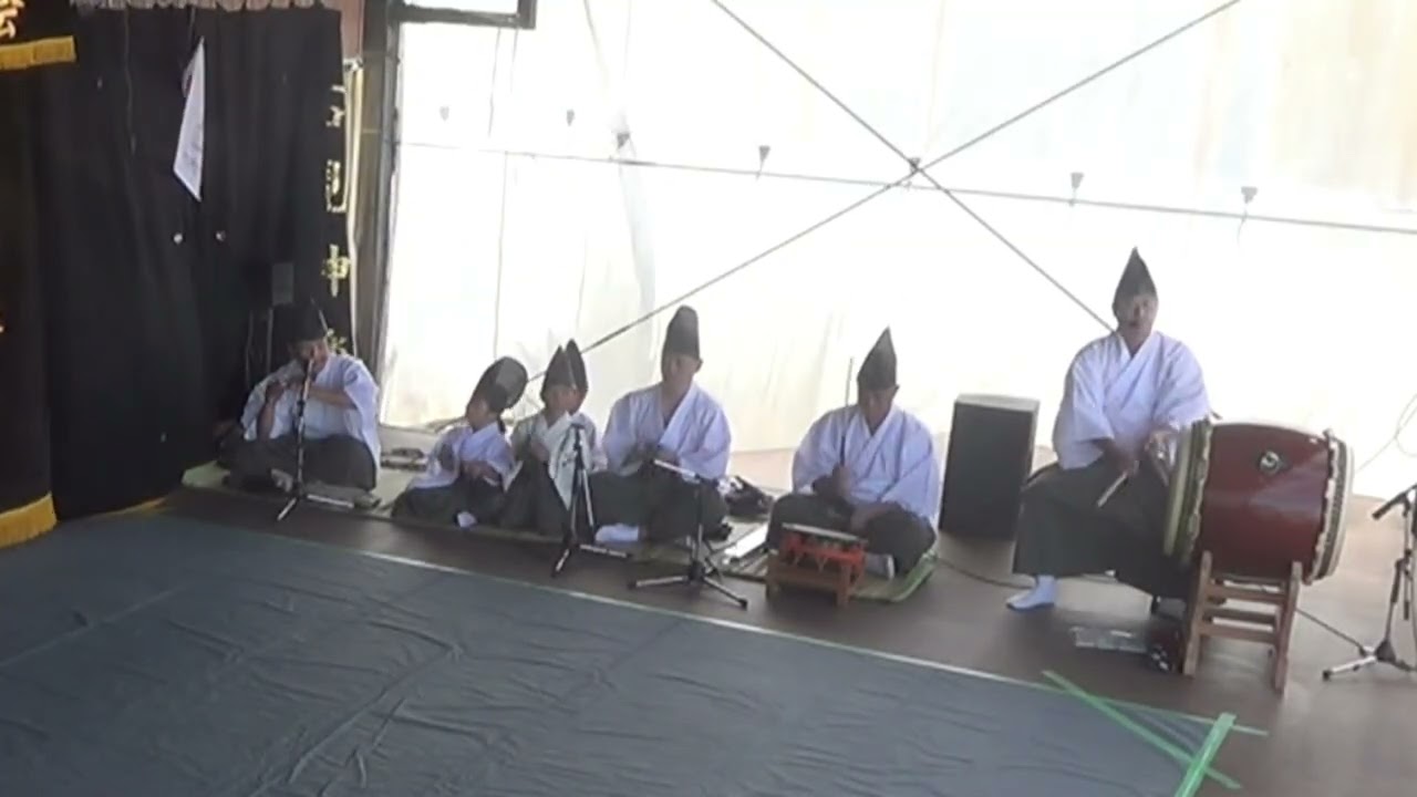 石見神楽　熱田保存会　呼び太鼓　ステージサイド　2024 10 20
