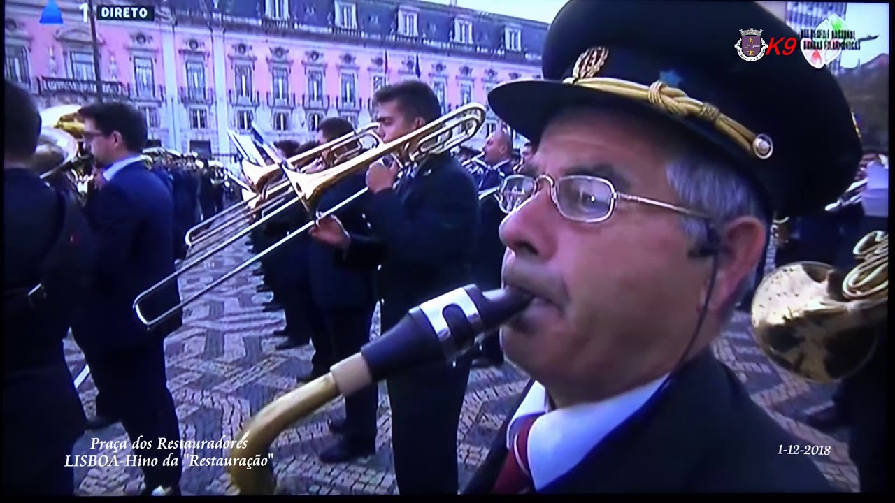 Hino Maria da Fonte, Restauração e Nacional, tocado por 1800 músicos na Praça dos Restauradores
