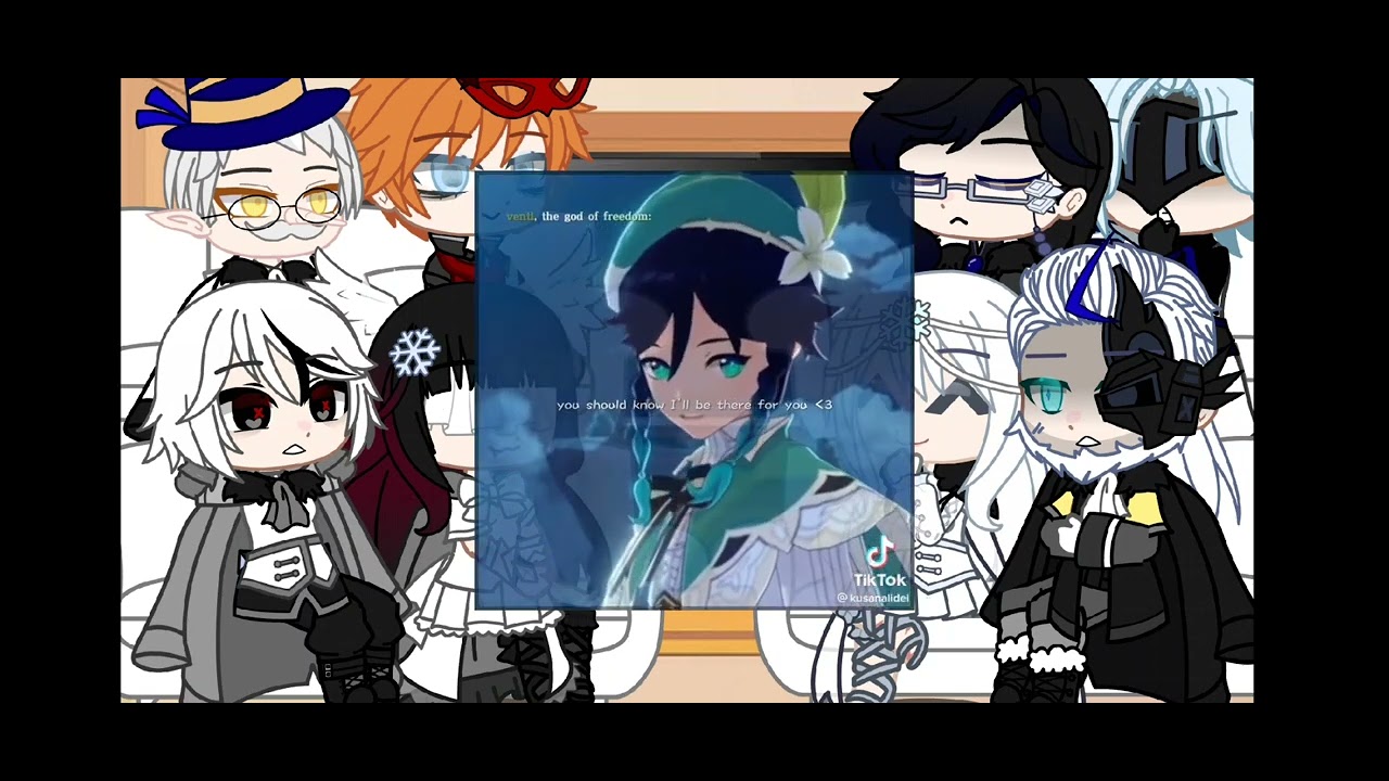 Fatui Harbingers and Zarisa react to Venti/Barbatos 𖣘𖠄 「Head canon」1/2