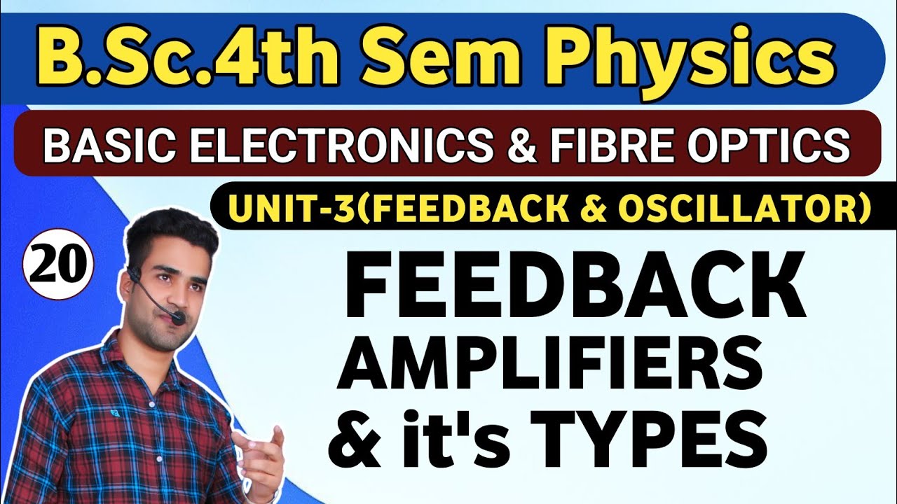 |L20| FEEDBACK AMPLIFIERS & it's Types | Basic Electronics & Fibre Optics | B.Sc. 4th Sem. Physics
