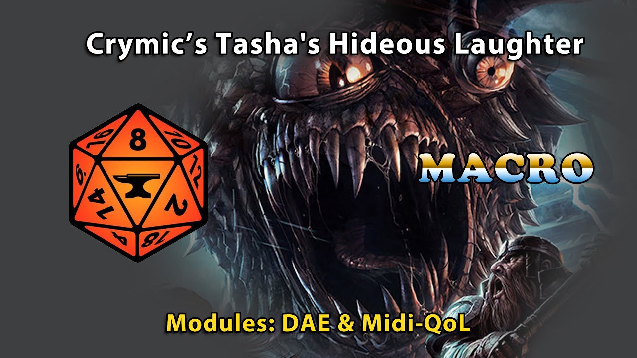 Crymic's Tasha's Hideous Laughter Macro for FoundryVTT