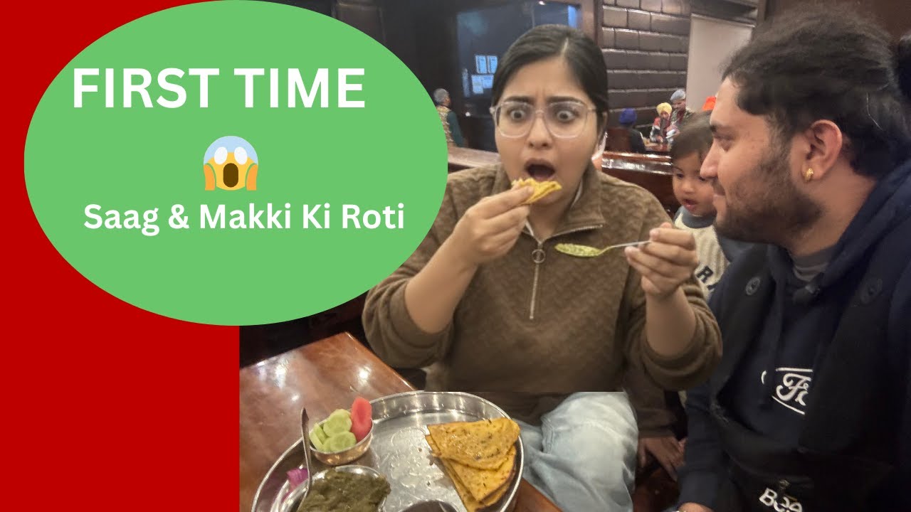 My Maharashtrian Wife Tries Saag & Makki Ki Roti for the FIRST TIME 😱