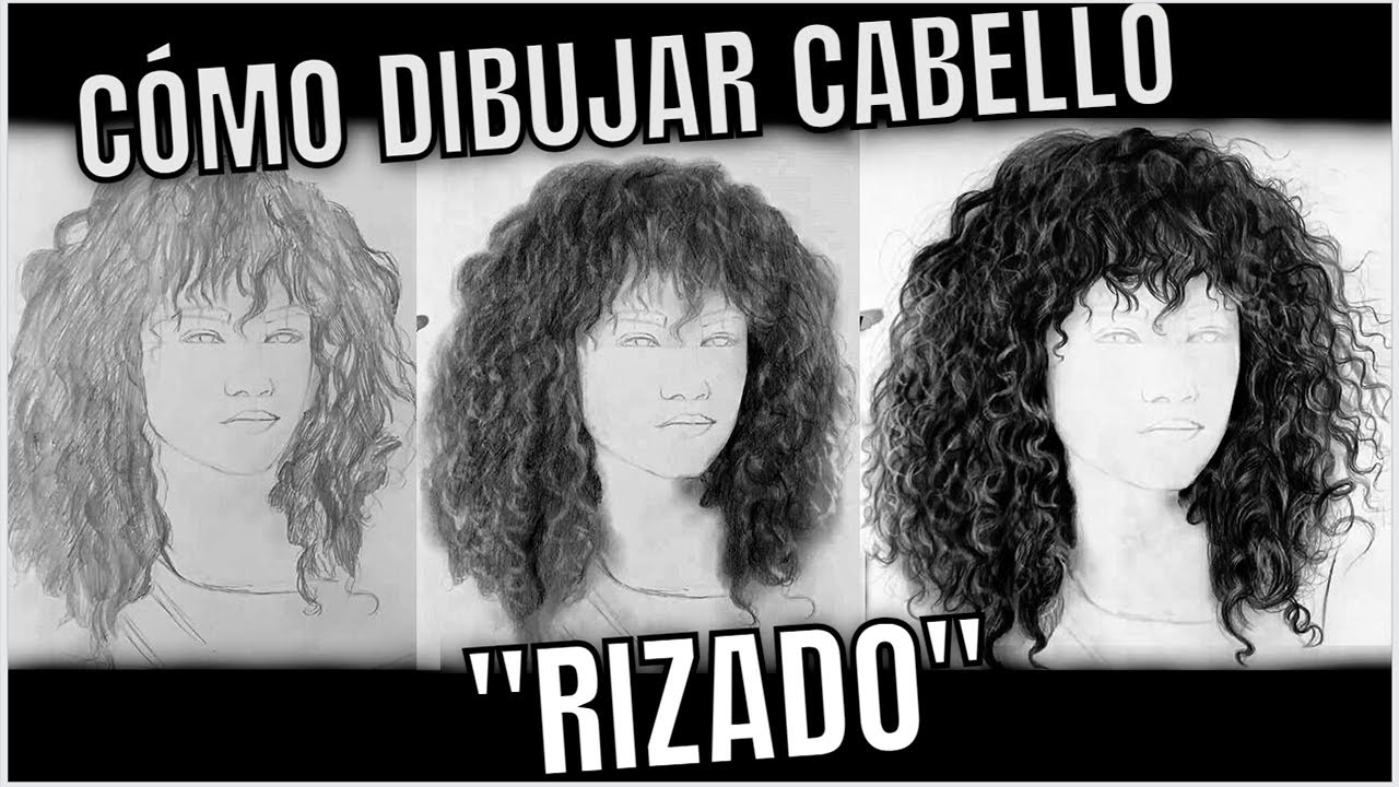 Cómo DIBUJAR CABELLO RIZADO, CHINO a Lápiz/ TUTORIAL