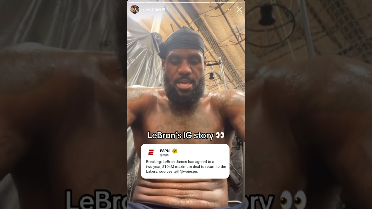 LeBron already putting in the work just hours after signing contract extension 🔥 (via kingjames/IG)