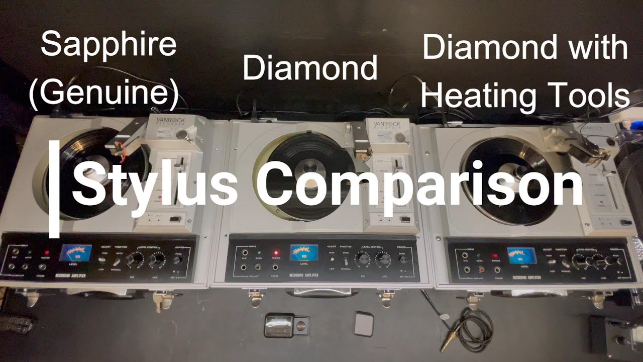 Sound quality comparison of sapphire and diamond stylus at VANROCK Vinyl Record Cutting Lathes