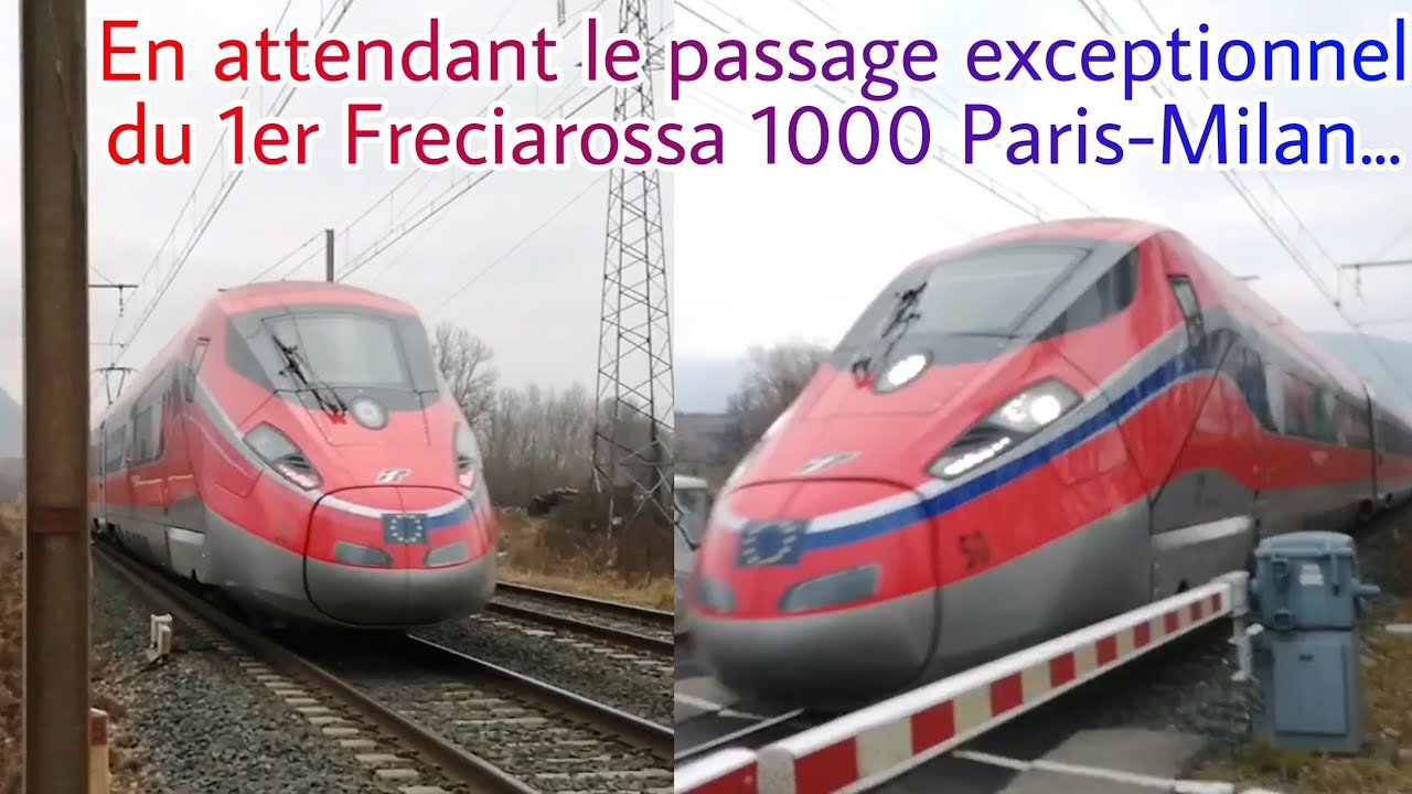 FRECCIAROSSA 1000, RCR, TGV bleu + bas carbone, z24500, AGC triplette au pn de Myans (18/12/2021)