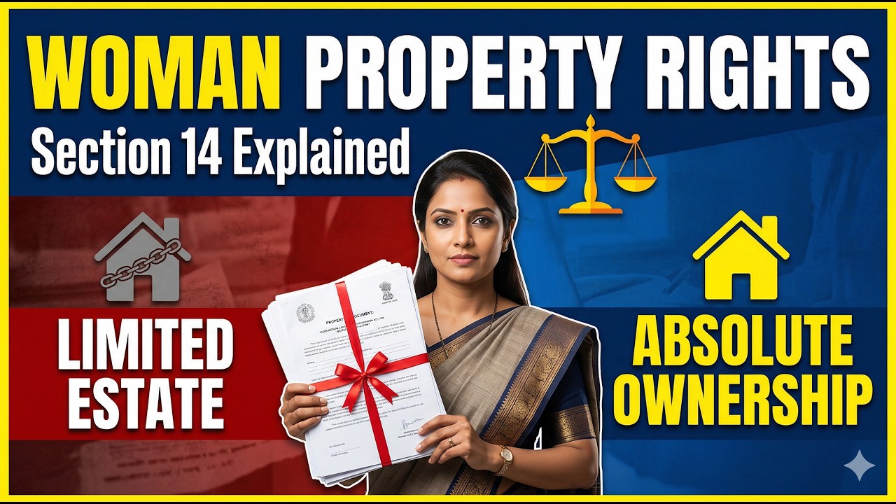 HINDU WOMAN PROPERTY RIGHTS EXPLAINED | SECTION 14 HSA 1956 | WOMAN ESTATE VS ABSOLUTE OWNERSHIP