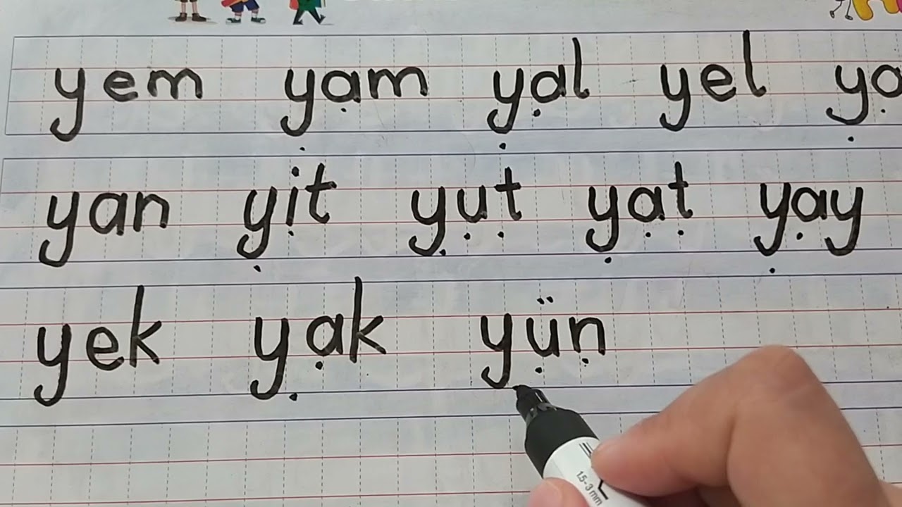 1. Sınıf - "Y" Sesi 3 Harfli Hece ve Kelime Okuma Çalışması
