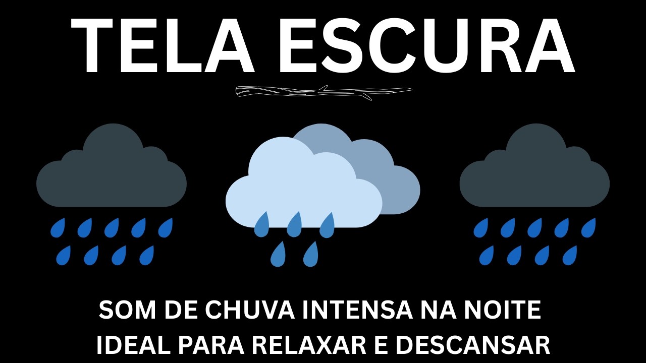 Som de Chuva Intensa na Noite | Ideal para Relaxar e Descansar | Sons Relaxantes para Dormir