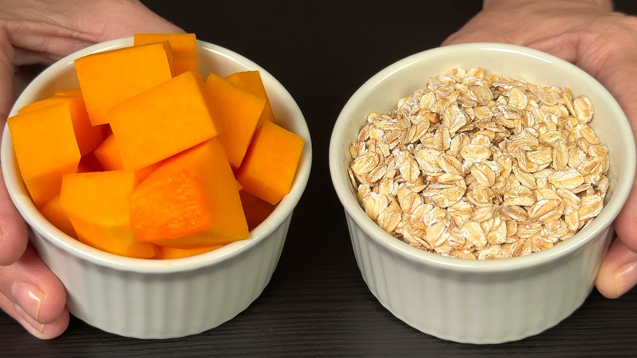 5-Minute Healthy Pumpkin Oat Cake! No Flour, No Sugar 🎃🥣