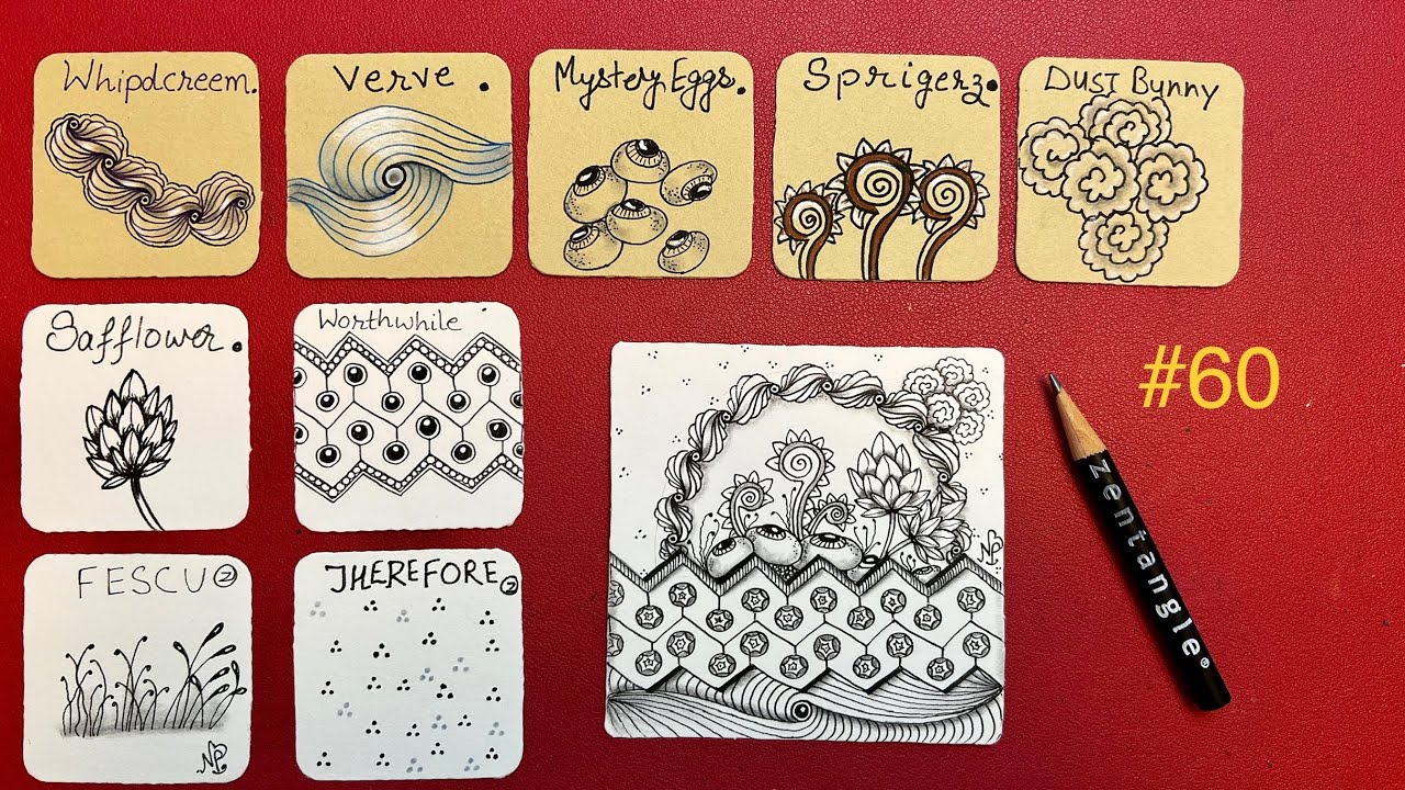 How to Create Beautiful Zentangle Art: Let's Tangle Together #60 with CZT