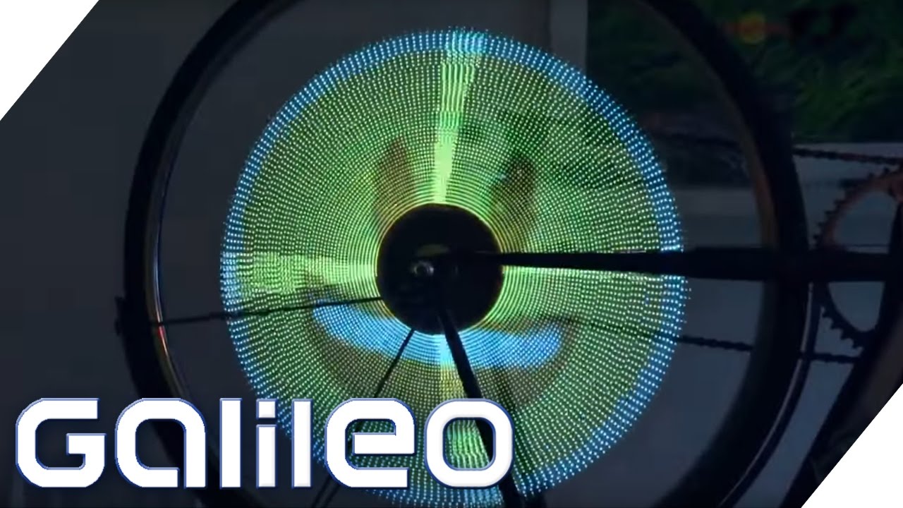 Leuchtende Bilder in Fahrradspeichen: Die Balights | Galileo | ProSieben