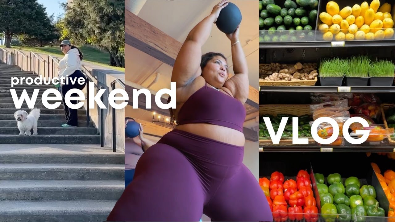 PRODUCTIVE WEEKEND VLOG plus size edition | LOTS of walking, fittings, pilates, & early mornings