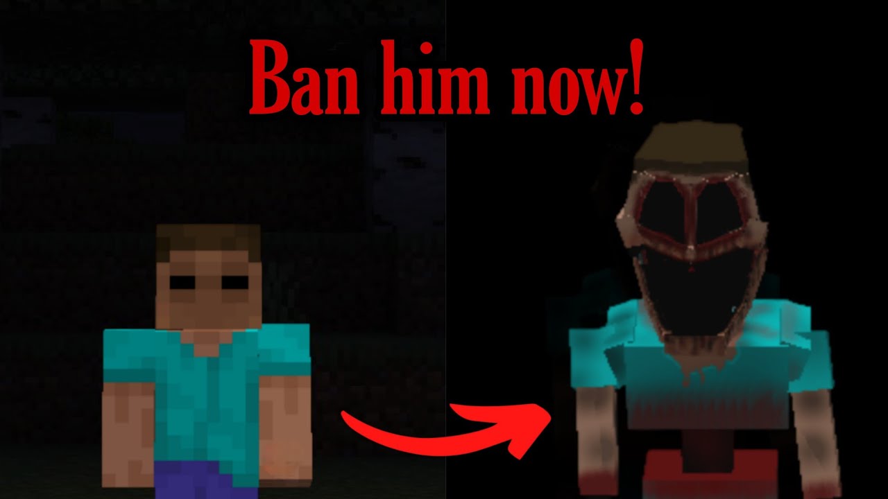 If steve with dark eyes joins your server, Ban him before he kills you! (Minecraft Creepypasta)
