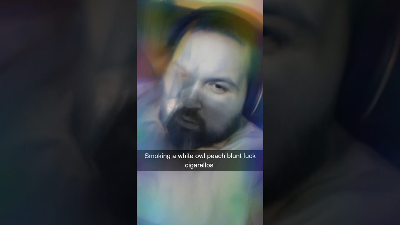Smoking white owl peach blunt
