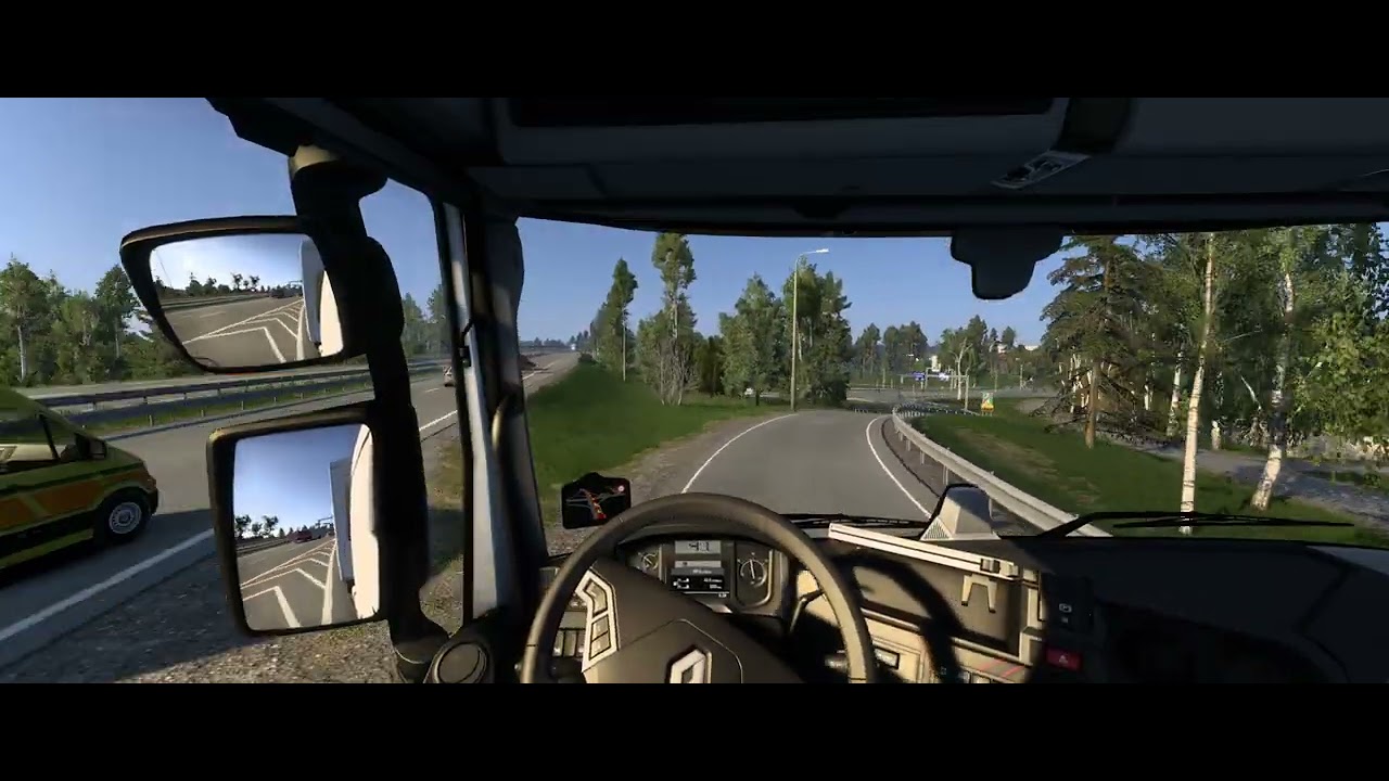 POV entre la Suède et la Finlande au niveau du cercle polaire (Euro Truck Simulator 2)