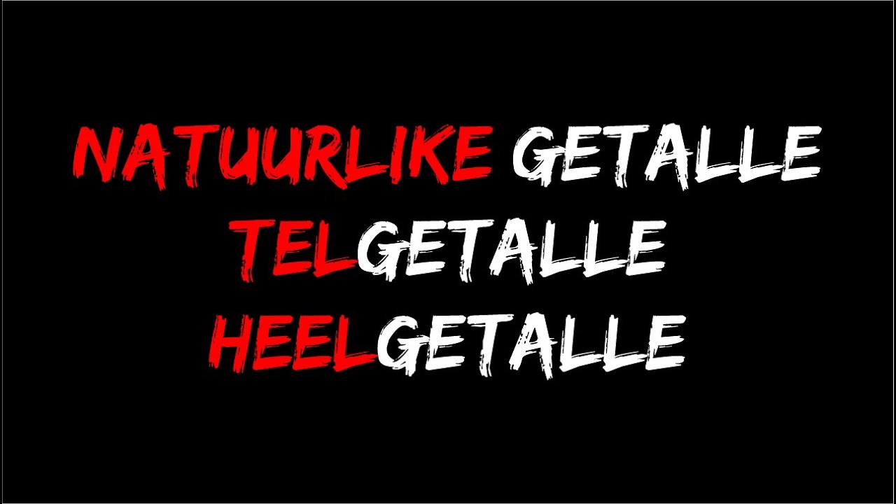 Natuurlike Getalle, Telgetalle en Heelgetalle