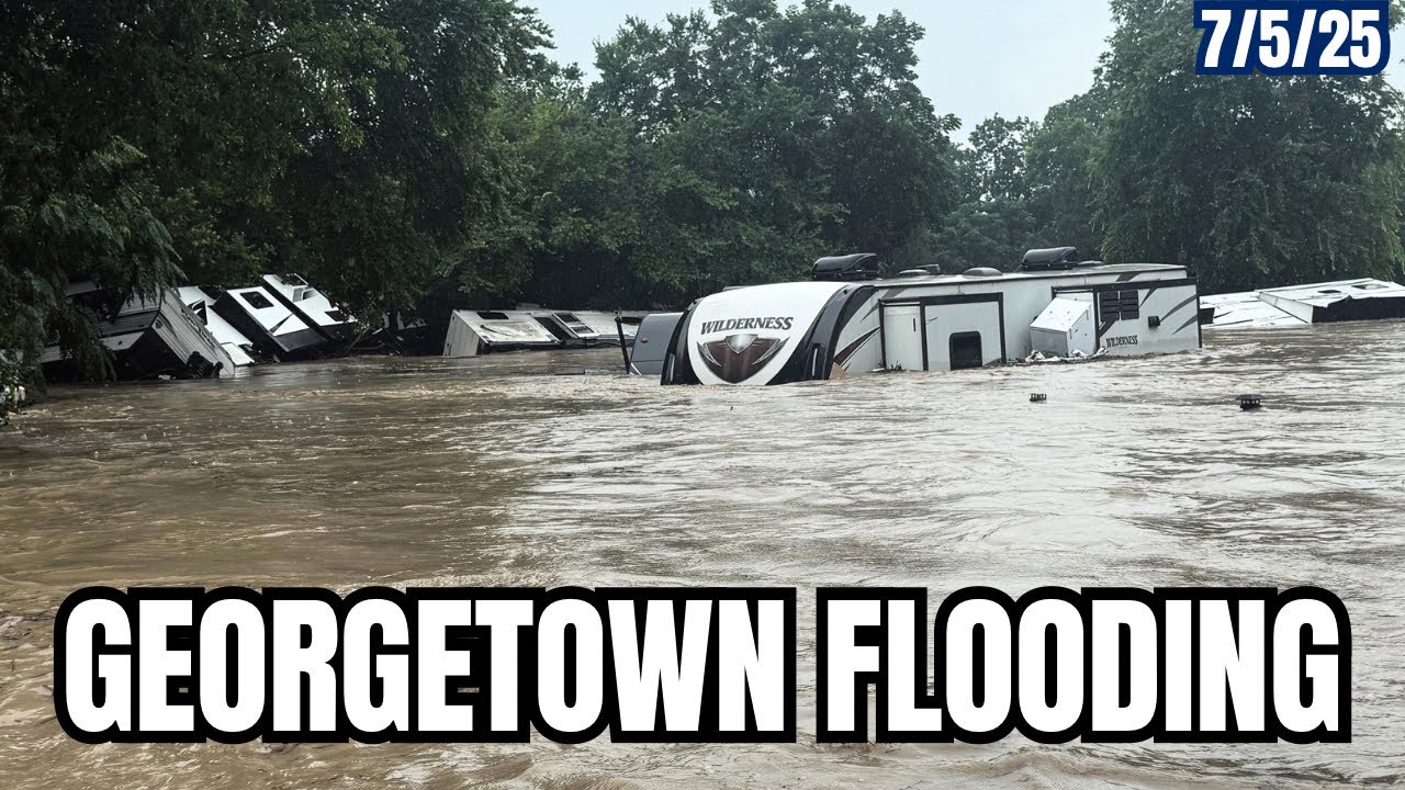 Disastrous Flash Flooding Wipes Out RV Park Near Georgetown, Texas (Jason Cooley)