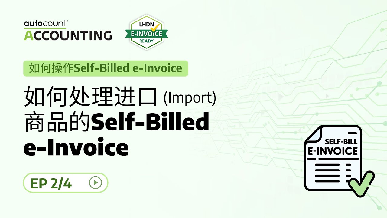33 如何处理进口（Import）商品的Self-Billed e-Invoice
