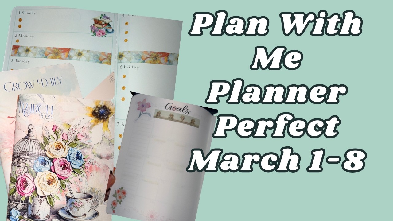 Plan with Me I Week March 1st - 8th   I March Planner Set Up I Planner Perfect Sub Box ❤️📝