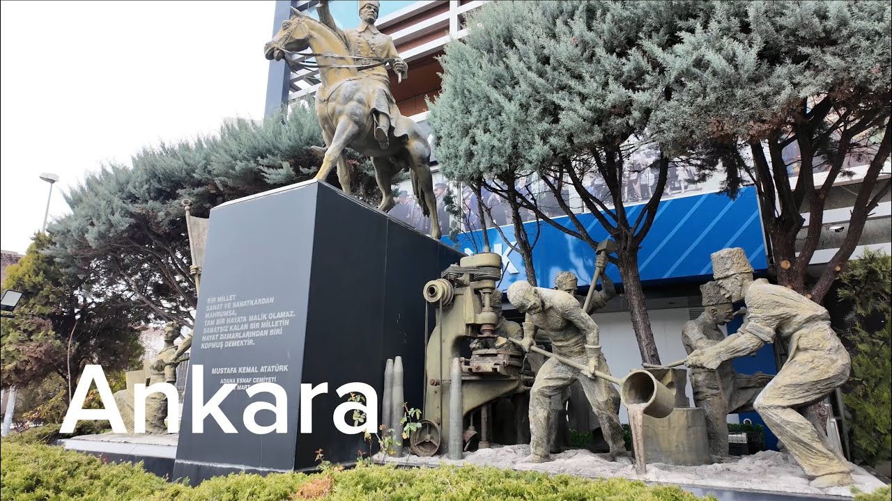 Ankara  Walking Tour 🇹🇷 Grand Ankara Hotel to Kuğulu Park / Kızılay & Tunalı Hilmi Street 4K