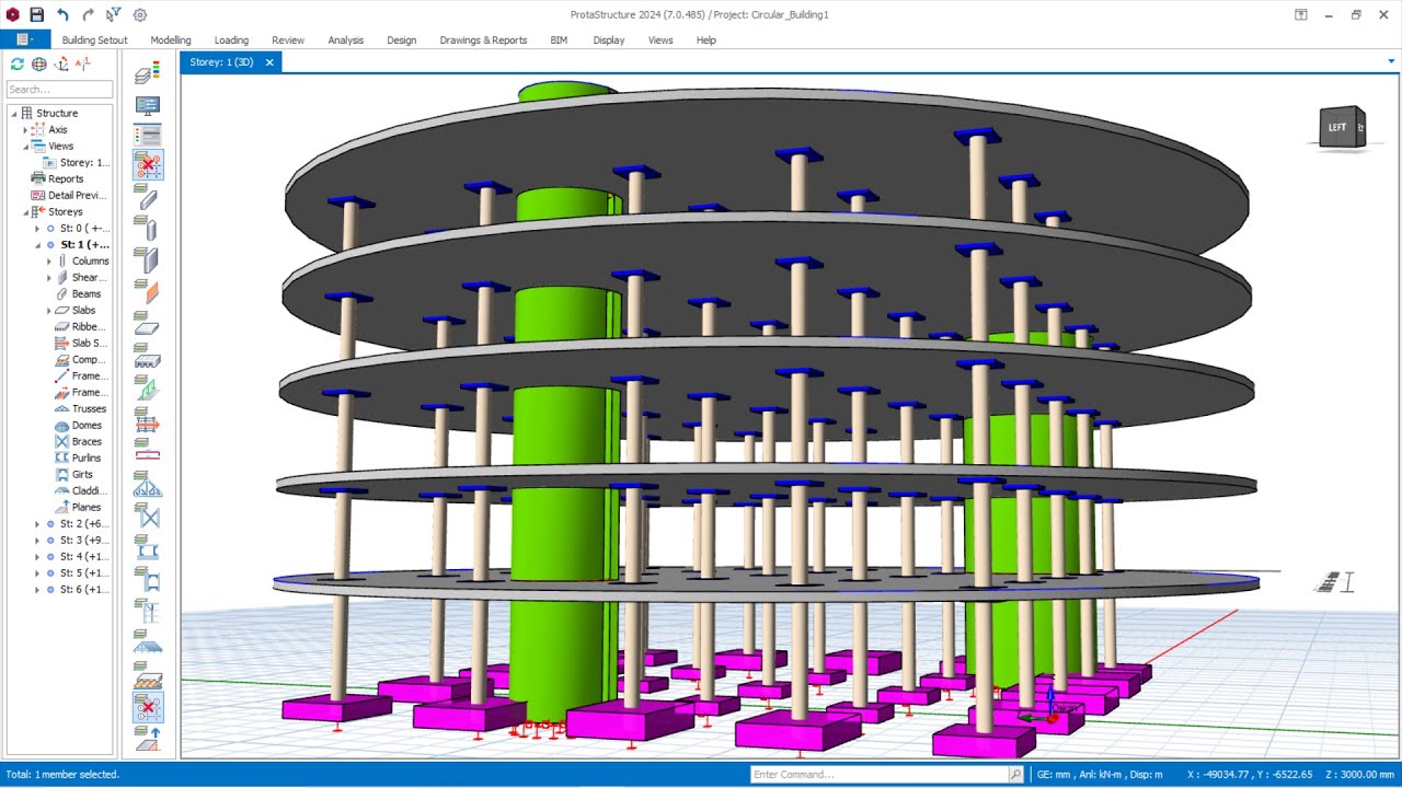 Protastructure: Advanced Modeling Techniques for Circular Shear Walls