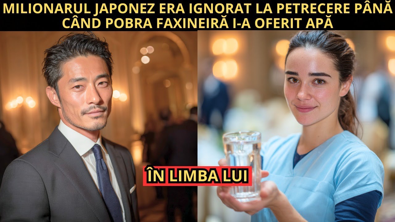 MILIONARUL JAPONEZ ERA IGNORAT LA PETRECERE PÂNĂ CÂND POBRA FAXINEIRĂ I-A OFERIT APĂ ÎN LIMBA LUI