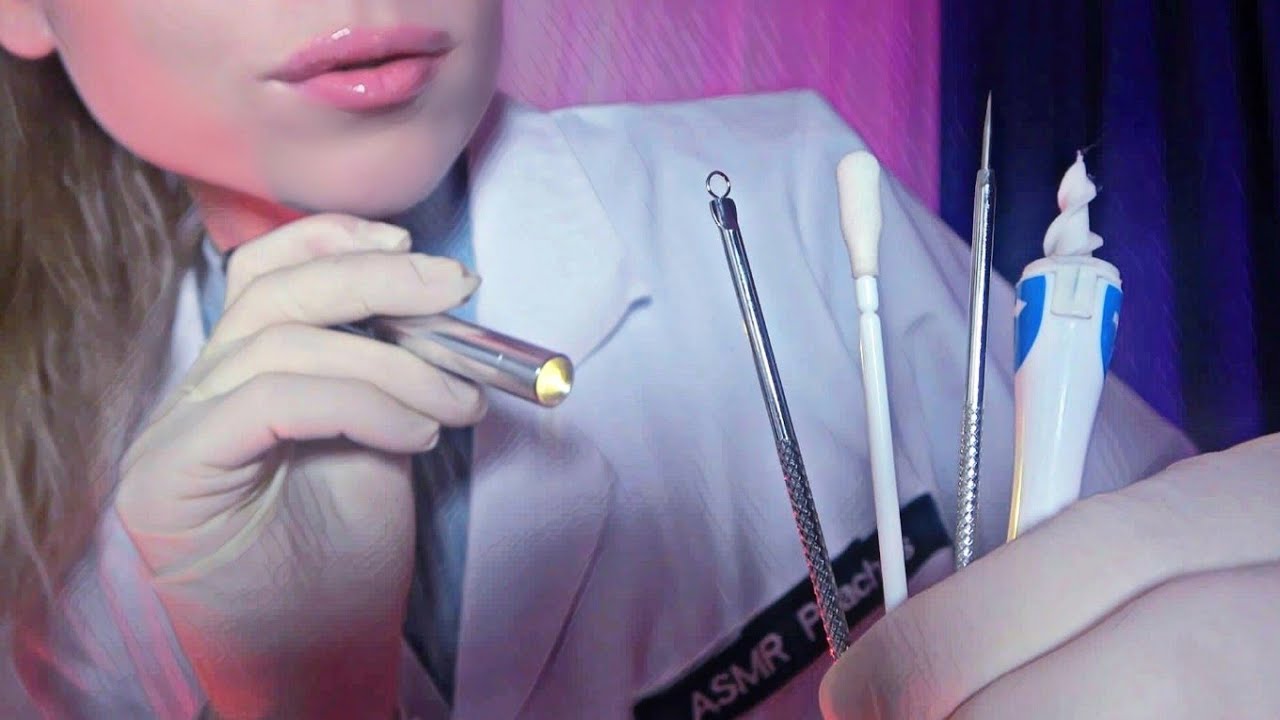 ASMR Ear Cleaning (Full Ear Exam, Inside Ears Checkup, Role Playing, Sleep)